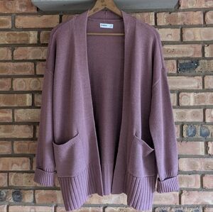 NWT Sonoma Mauve Open Cardigan Knit Sweater